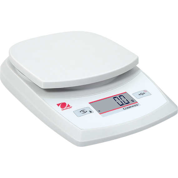 Portable Küchenwaage Kapazität 2 kg, Teilung 1 g, Abmessung 144 x 205 x 41 mm  mm (BxTxH)