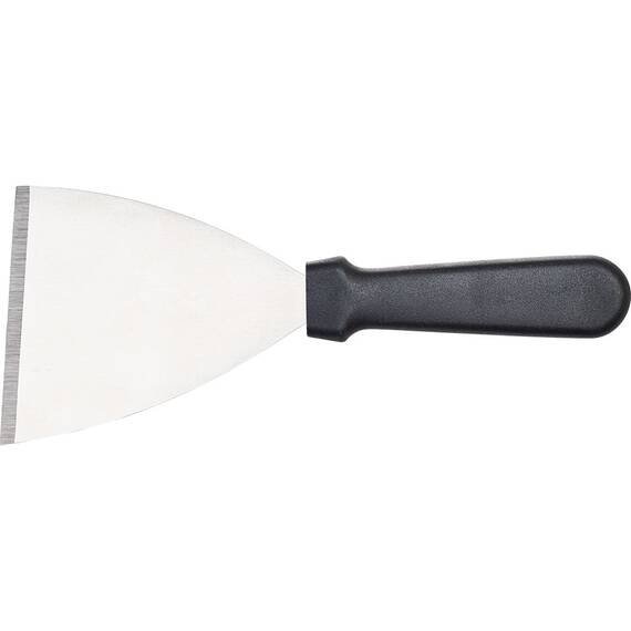 Spachtel aus Edelstahl, Kunststoffgriff schwarz, Klingenbreite 12 cm, Länge 24 cm