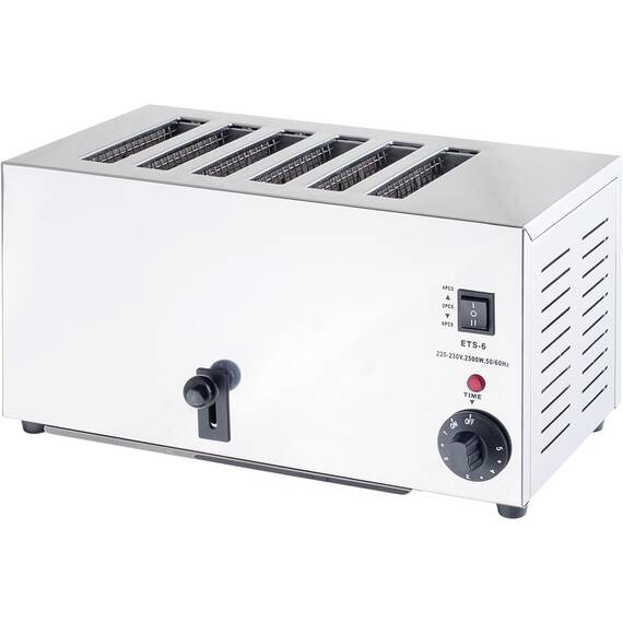 Toaster, für sechs Toasts, Abmessung 430 x 225 x 215 mm (BxTxH)