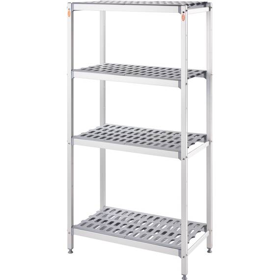 Lagerregal aus Aluminium, 1510x560x1680 mm (BxTxH)
