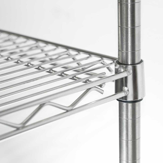 Lagerregal aus Chromstahl 1525x455x1800 mm