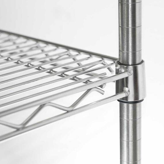 Lagerregal aus Chromstahl 1525x610x1800 mm