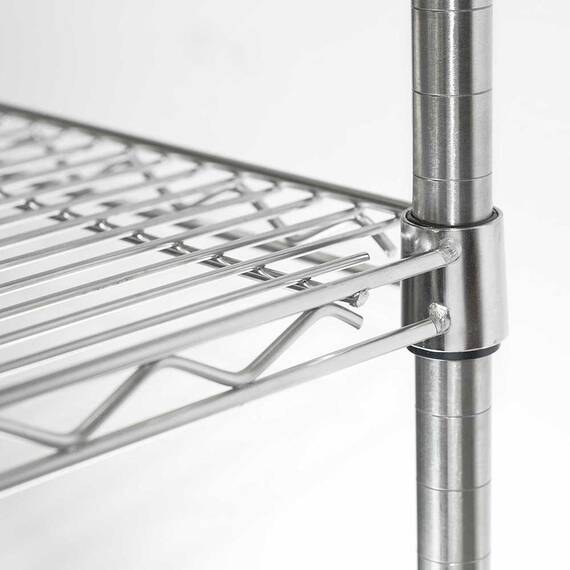 Lagerregal aus Chromstahl 610x455x1800 mm