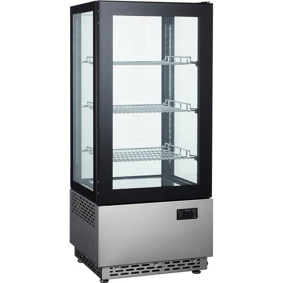 Stalgast schwarze Aufsatz-Kühlvitrine PAN3L, 78 Liter