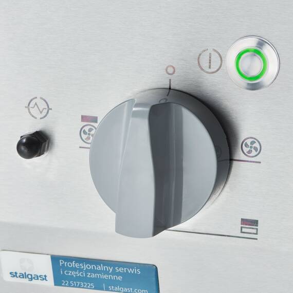 Stalgast Edelstahl Gasherd Basic mit 4 Brennern (4x3,5) und Elektro-Umluft-Backofen GN 2/1, Serie 700 ND, Bild 5