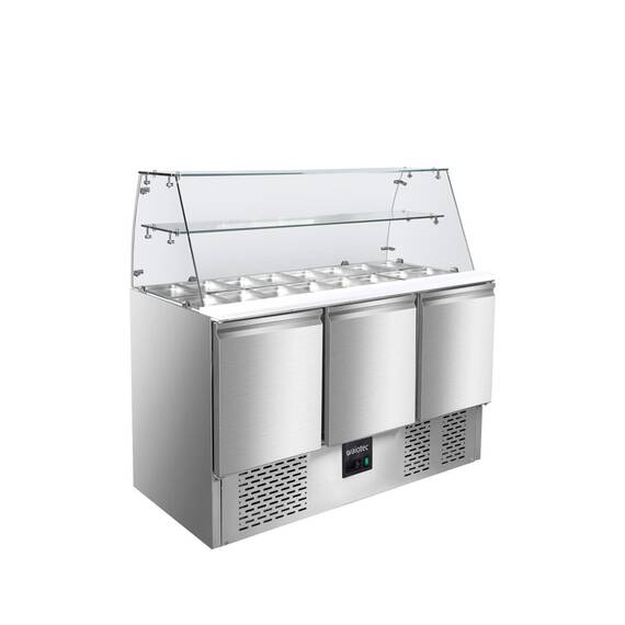 Vaiotec Easyline Saladette 700 / 3-fach mit eckigem Glasaufsatz