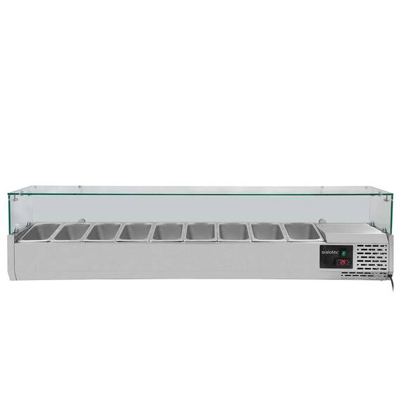 Vaiotec Easyline Kühlaufsatz 330 mit Glasabdeckung 9xGN1/4 - 1800