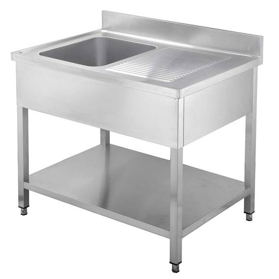 Vaiotec Easyline Spültisch 700 / 1 Becken links und Abtropffläche B:1200