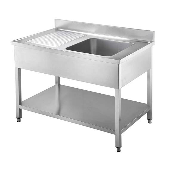 Vaiotec Easyline Spültisch 700 / 1 Becken rechts und Abtropffläche B:1200