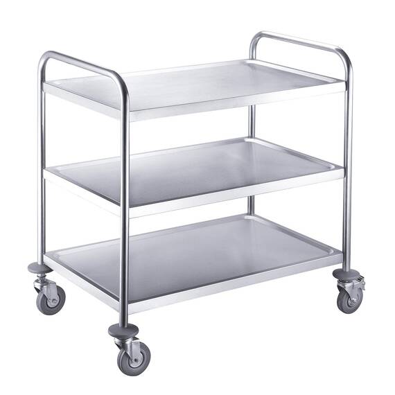 Vaiotec Easyline Servierwagen Edelstahl / 3 Böden