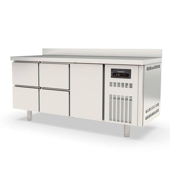Vaiotec Topline Kühltisch 700 / 3-fach GN1/1 mit 4 Schubladen / 1 Tür & Aufkantung