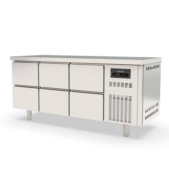 Vaiotec Topline Kühltisch 700 / 3-fach GN1/1 mit 6 Schubladen
