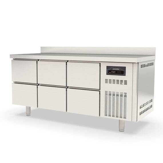 Vaiotec Topline Kühltisch 700 / 3-fach GN1/1 mit 6 Schubladen & Aufkantung
