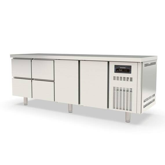 Vaiotec Topline Kühltisch 700 / 4-fach GN1/1 mit 4 Schubladen / 2 Türen