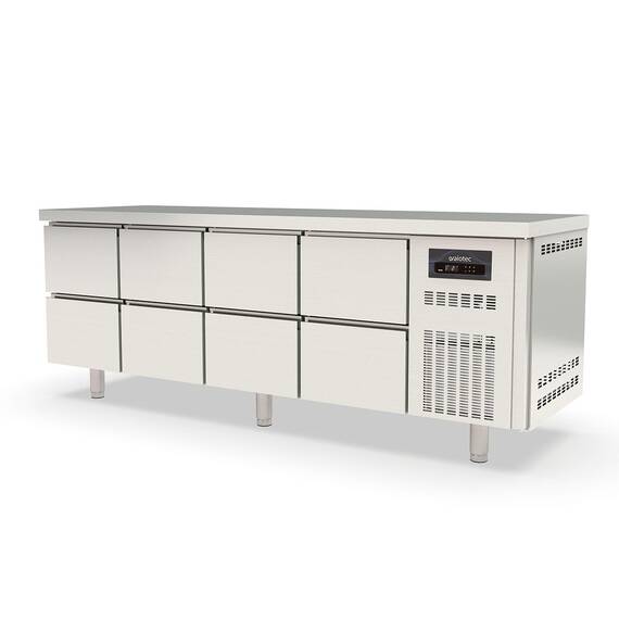 Vaiotec Topline Kühltisch 700 / 4-fach GN1/1 mit 8 Schubladen