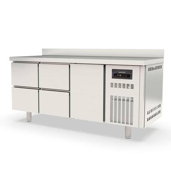 Vaiotec Topline Tiefkühltisch 700 / 3-fach GN1/1 mit 4 Schubladen / 1 Tür & Aufkantung