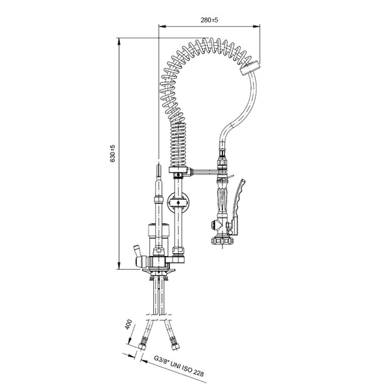 Vaiotec Topline Geschirrwaschbrause mit Einhebelmischer - Einloch / Niedrigbauweise, Bild 2