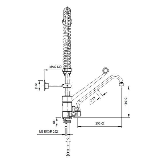 Vaiotec Topline Geschirrwaschbrause mit Einhebelmischer - Einloch / Niedrigbauweise, Bild 3