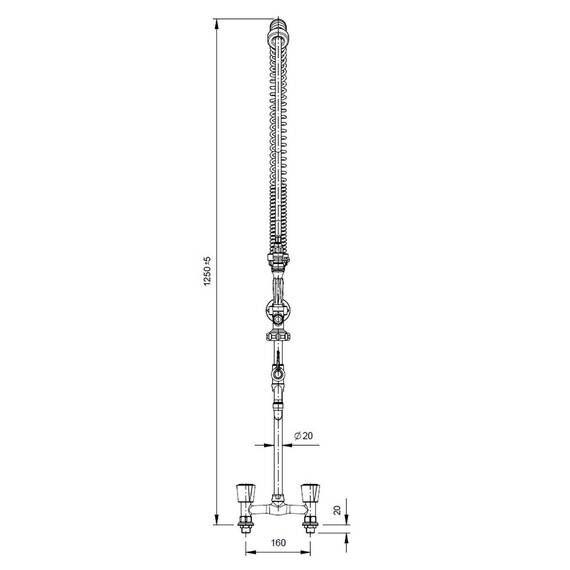 Vaiotec Topline Geschirrwaschbrause mit Schwenkauslauf & 2 Mischventilen - Zweiloch, Bild 2