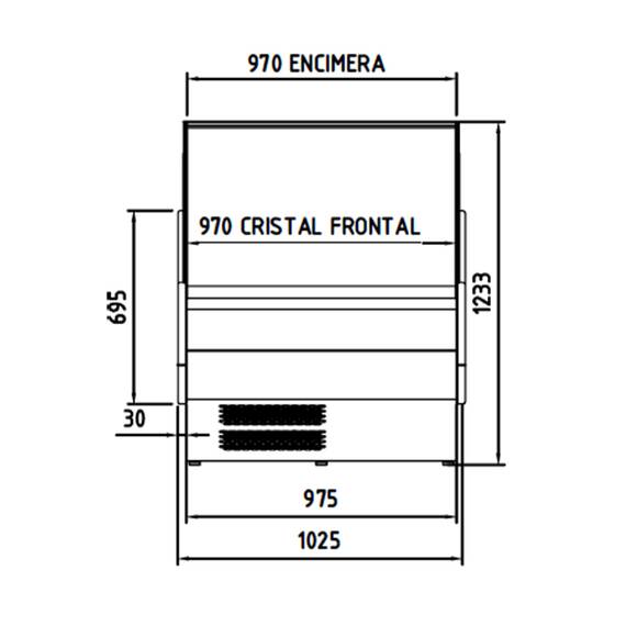 Vaiotec Topline Kühltheke 100 - gebogenes Frontglas "weiß", Bild 6