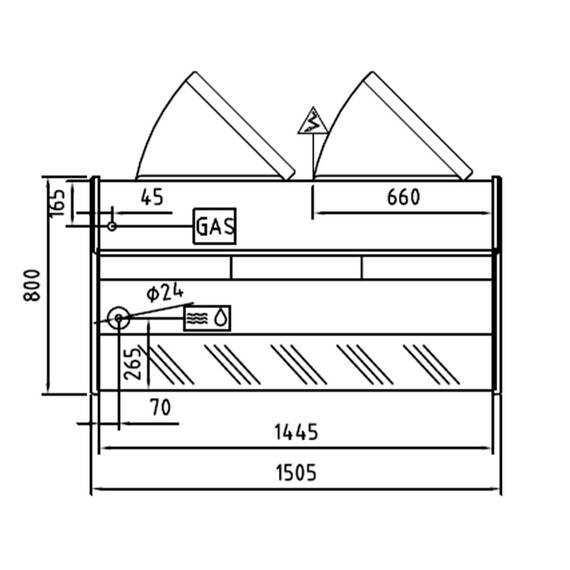 Vaiotec Topline Kühltheke 150 - gerades Frontglas "grau", Bild 5