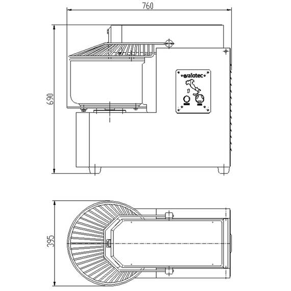 Vaiotec Easyline Teigknetmaschine abnehmbarer Kessel - 30 Liter / 400 Volt, Bild 4