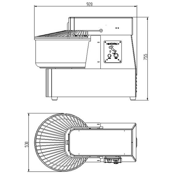 Vaiotec Easyline Teigknetmaschine fester Kessel - 50 Liter / 400 Volt, Bild 3