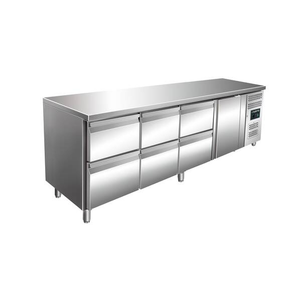 SARO Kühltisch, 1 Tür+3x2er Schubl. KYLJA 4160 TN