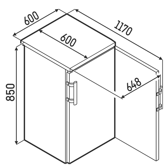 Liebherr FKU 1805 Getränkekühlschrank mit Edelstahltür Unterbaufähig Fasskühler, Kühlsystem: Statisch, Türart : Edelstahltür, Farbe: Weiß, Bild 4