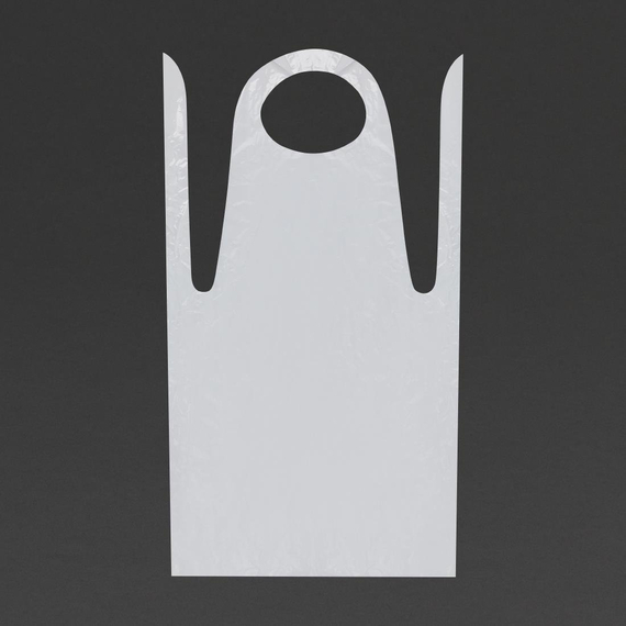 Einwegschürze aus Polyethylen weiß 14,5 Mikron (100 Stück), Bild 2