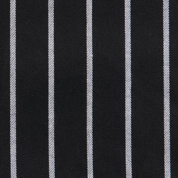 Chef Works Premium Woven Bib Apron Schwarz und Weiß gestreift, Bild 3
