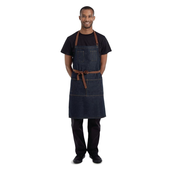 Chef Works Urban Memphis Lätzchenschürze Indigo
