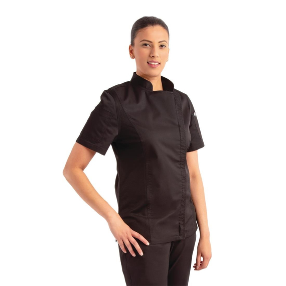 Chef Works Damen Springfield Zip Chefs Jacke Schwarz S, Bild 6