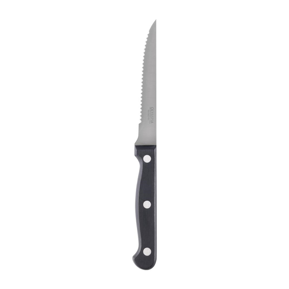 Olympia Steakmesser mit schwarzem Griff 21,5cm (12 Stück), Bild 3