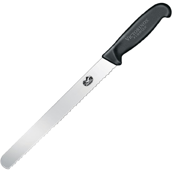 Victorinox Fibrox Fleischmesser Wellenschliff mit stumpfer Spitze 30,5cm