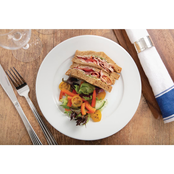 Olympia Whiteware Teller mit breitem Rand 23cm (12 Stück), Bild 7