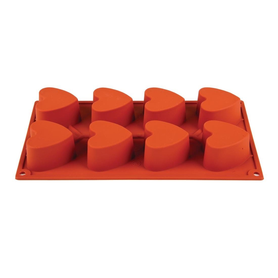 Pavoni Silikonbackform 8 Herzen Antihaft