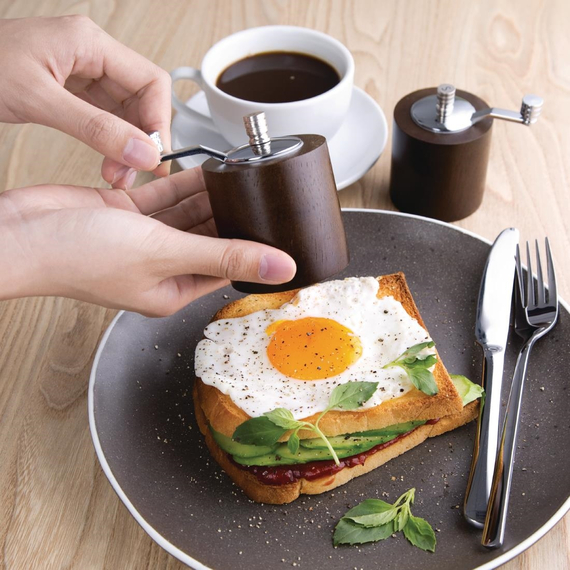 Olympia Salz- und Pfeffermühlenset dunkles Holz 8cm, Bild 2