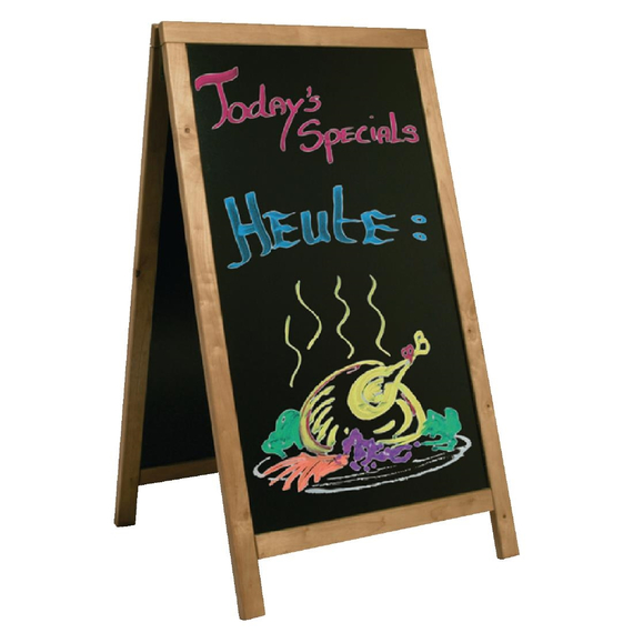 Securit Duplo Kundenstopper Teak 120 x 68cm, Bild 2