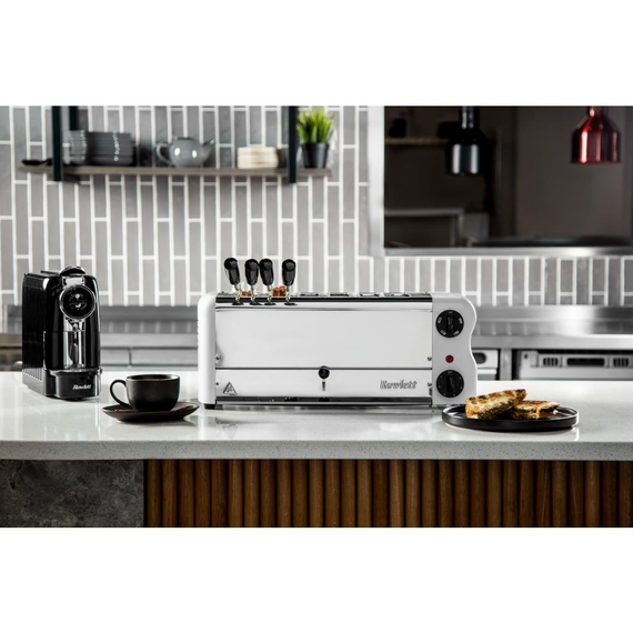 Toaster Weiß 6 Schlitze mit 2 zusätzlichen Elementen und Sandwichkäfig, Bild 9