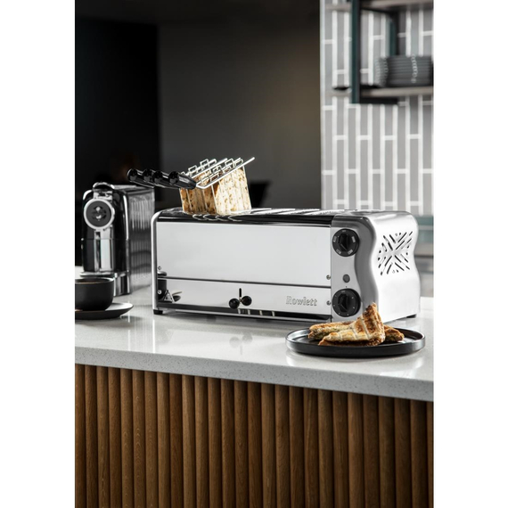 Rowlett Esprit 6 Slot Toaster Chrom mit 2 zusätzlichen Elementen und Sandwichkäfig, Bild 4