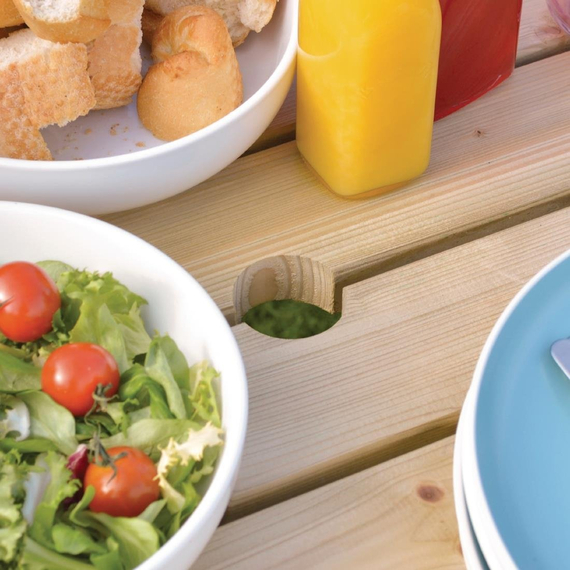 Rowlinson Quadratischer Picknicktisch aus Holz, Bild 4