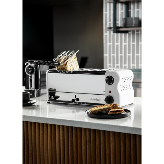 Toaster Weiß 6 Schlitze mit 2 zusätzlichen Elementen und Sandwichkäfig, Bild 8