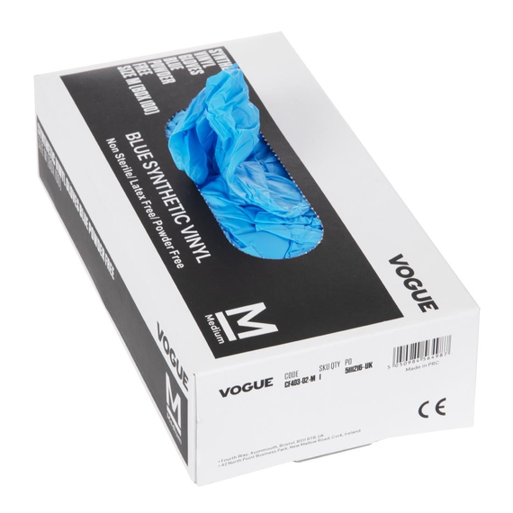 Hygiplas Vinylhandschuhe Blau puderfrei M (100 Stück), Bild 3