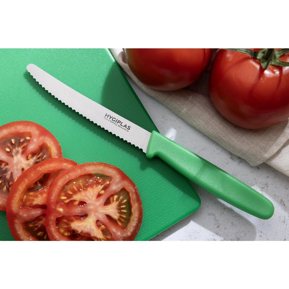 Hygiplas Tomatenmesser mit Wellenschliff 10cm grün, Bild 6