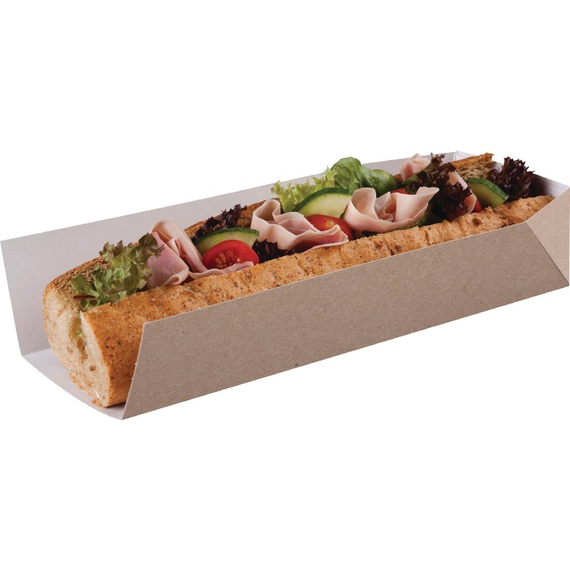 Kompostierbare Baguetteschachtel mit offener Seite 25cm (500 Stück), Bild 2