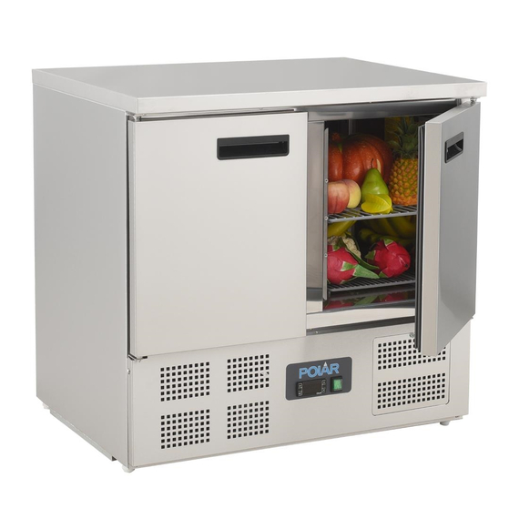 Polar Serie G Thekenkühltisch mit Marmorarbeitsfläche 2-türig 240L, Bild 10