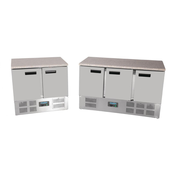 Polar Serie G Thekenkühltisch mit Marmorarbeitsfläche 2-türig 240L, Bild 4