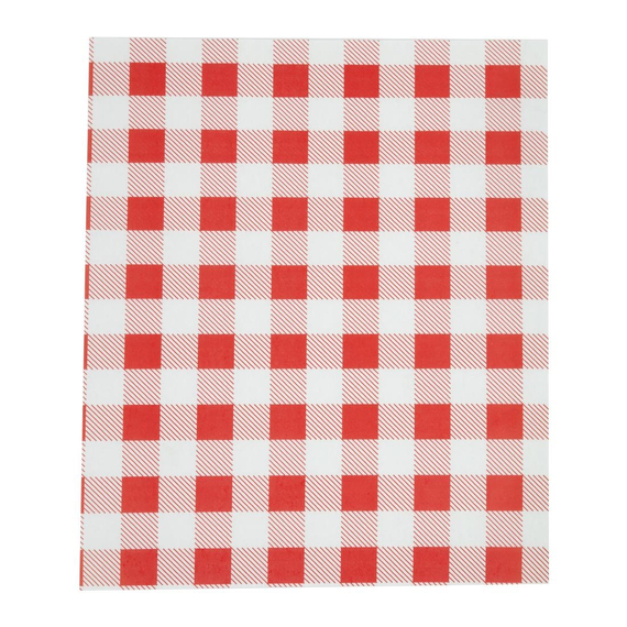 Rot kariertes Pergamentpapier 31x38cm (200 Stück)