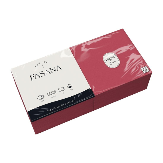 Fasana professionelle Papierservietten bordeauxrot 33cm (1500 Stück)